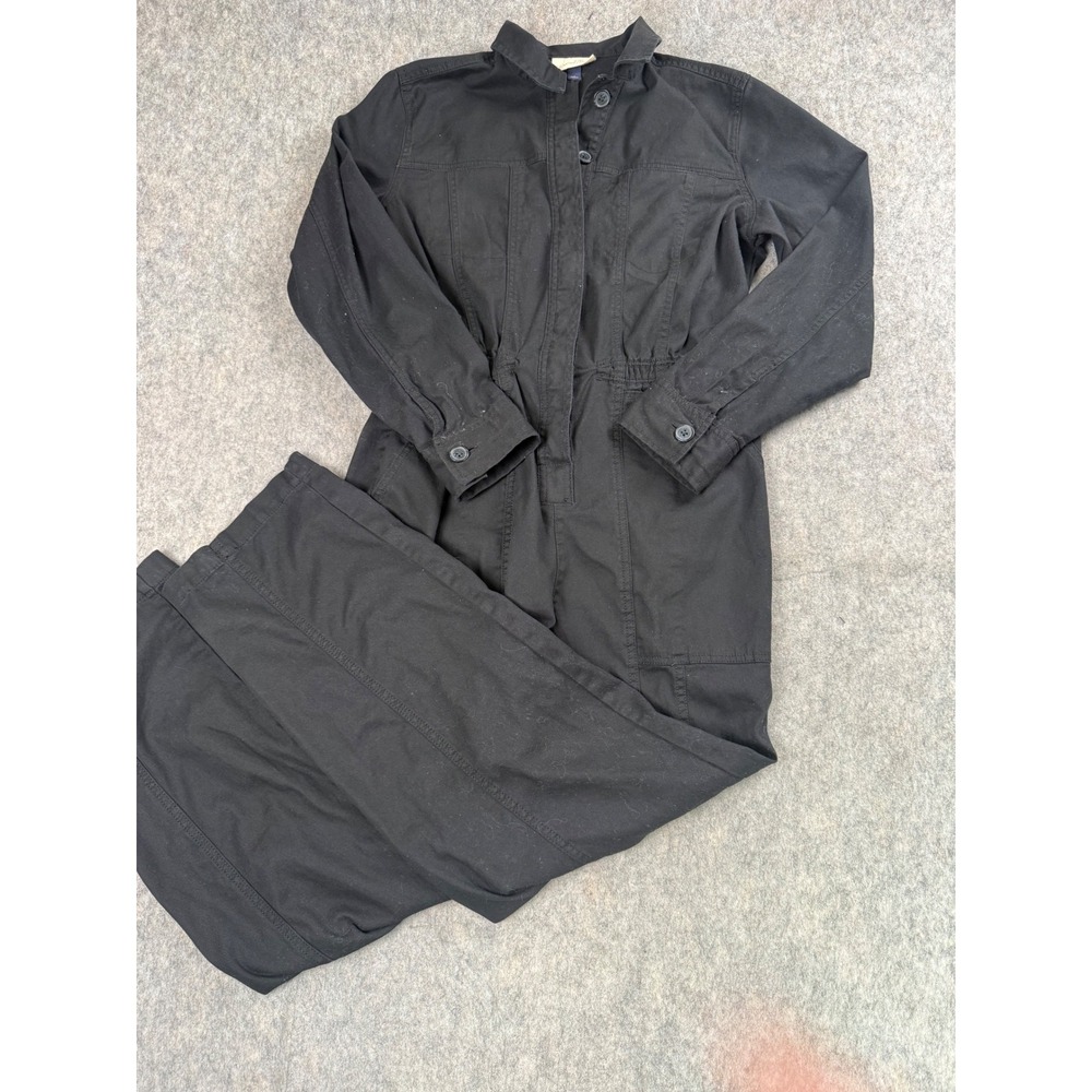 Universal Thread Utility Jumpsuit Women 8 Black Cotton Boiler Suit Workwear Boho